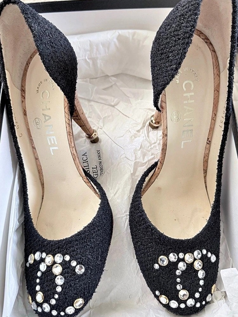 Chanel slingback heels Black & Tan US 6.5